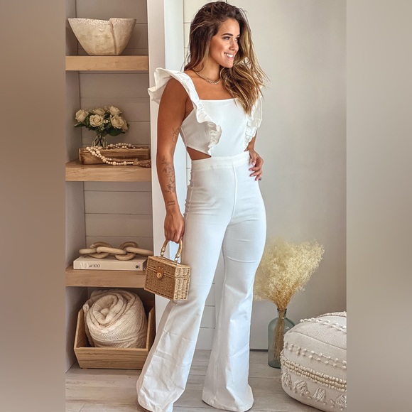 VICI, Women’s L, white denim jumpsuit - Picture 2 of 6